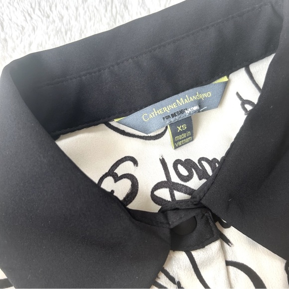 NWT Catherine Malandrino for Designation Love Paris Chiffon Button Down Shirt XS - Picture 3 of 9